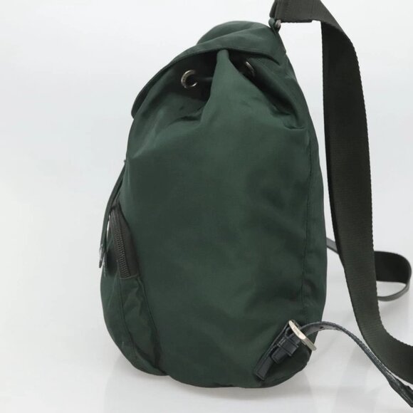 PRADA Backpack Nylon Green Silver Auth 127191 - Picture 4 of 15